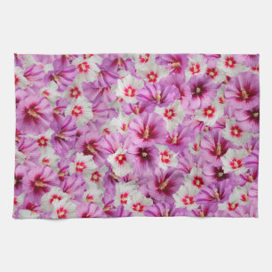 Paño De Cocina Hibiscus - Patrón de flor Rosa chino