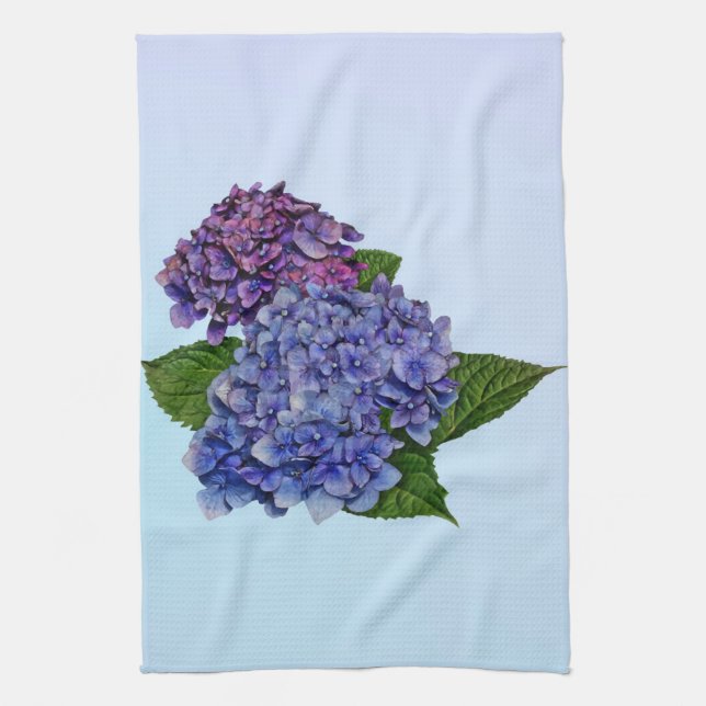 Paño De Cocina Hidrangea en tonos morados (Vertical)