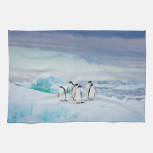 Paño De Cocina Hielo y nieve Adelie Penguins Antártida