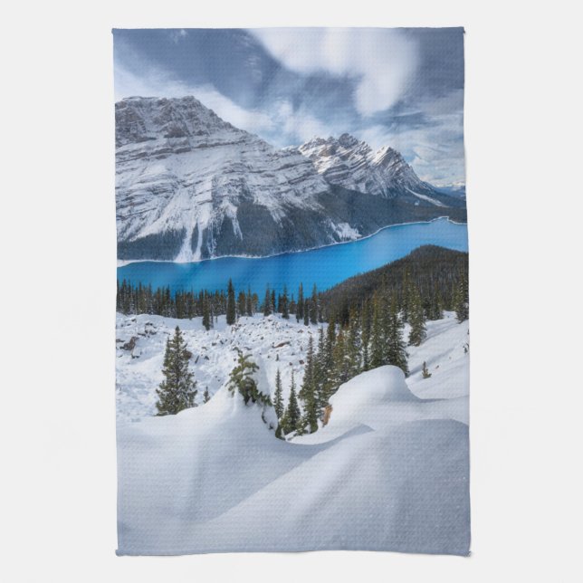 Paño De Cocina Hielo y nieve | Lago Peyto, Rockies Canadienses (Vertical)