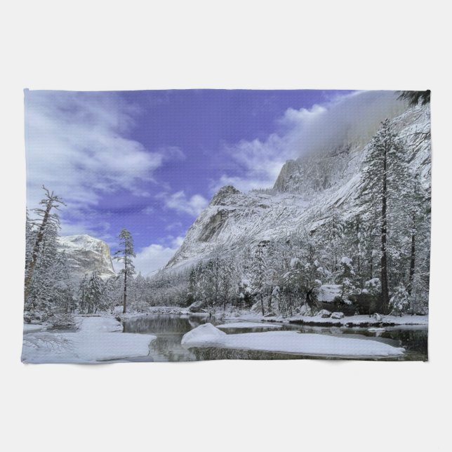 Paño De Cocina Hielo y nieve | Parque nacional Yosemite (Horizontal)