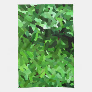 Paño De Cocina hierba verde Grabado en relieve #0448