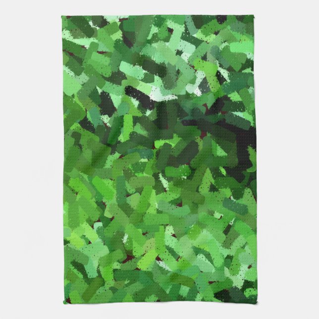 Paño De Cocina hierba verde Grabado en relieve #0448 (Vertical)