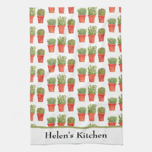 Paño De Cocina Hierbas acuáticas Thyme Rosemary Oregano Plantas