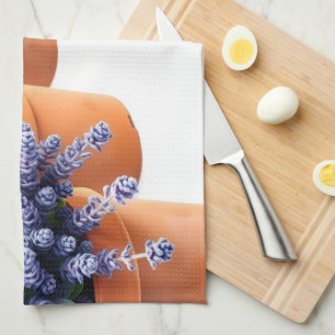 Paño De Cocina Hierbas de lavanda, menta y salvia en macetas de t