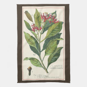 Paño De Cocina Hierbas Especias Comida Antigua, Clavos Planta