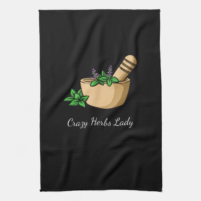 Paño De Cocina Hierbas - Herbs Lady Loca (Vertical)
