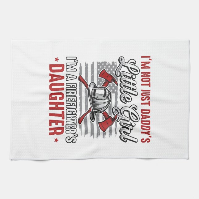 Paño De Cocina Hija Bombero Vintage (Horizontal)