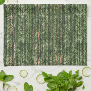 Paño De Cocina Hilos Verdes Tejidos Falsos
