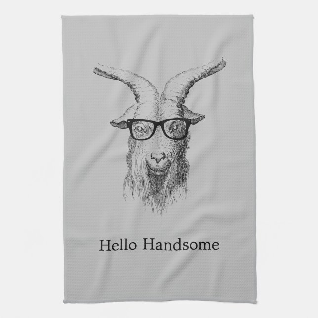 Paño De Cocina Hipster Goat (Vertical)