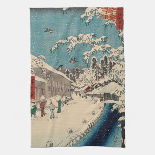 Paño De Cocina Hiroshige paisaje invernal de japón
