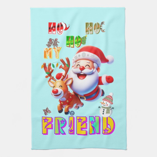 Paño De Cocina Ho Ho Ho Mi Querido Amigo (Vertical)