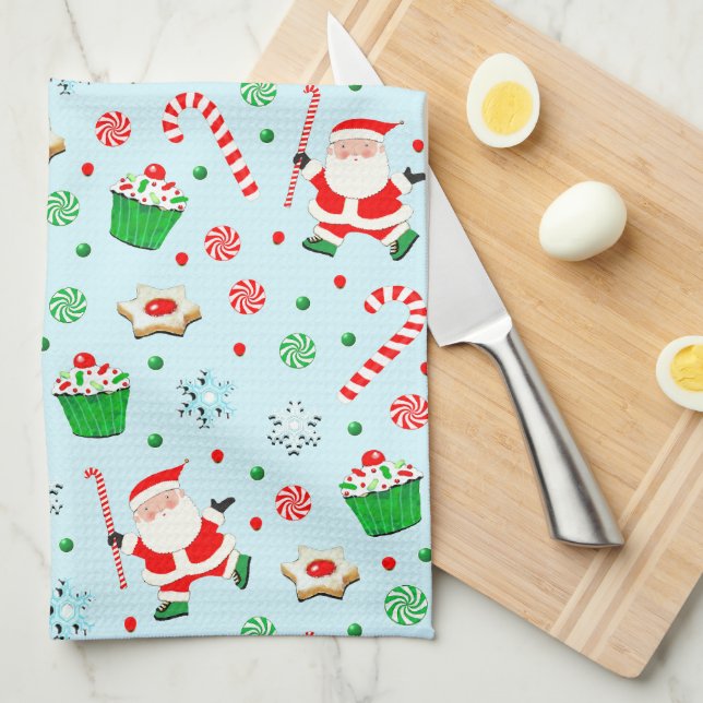 Paño De Cocina Hockey sobre Césped Navidad (Doblado Cuarto)