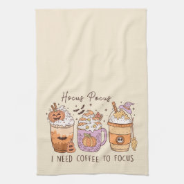 Paño De Cocina "Hocus Pocus necesito café para concentrarme"