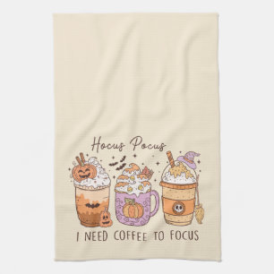 Paño De Cocina "Hocus Pocus necesito café para concentrarme"