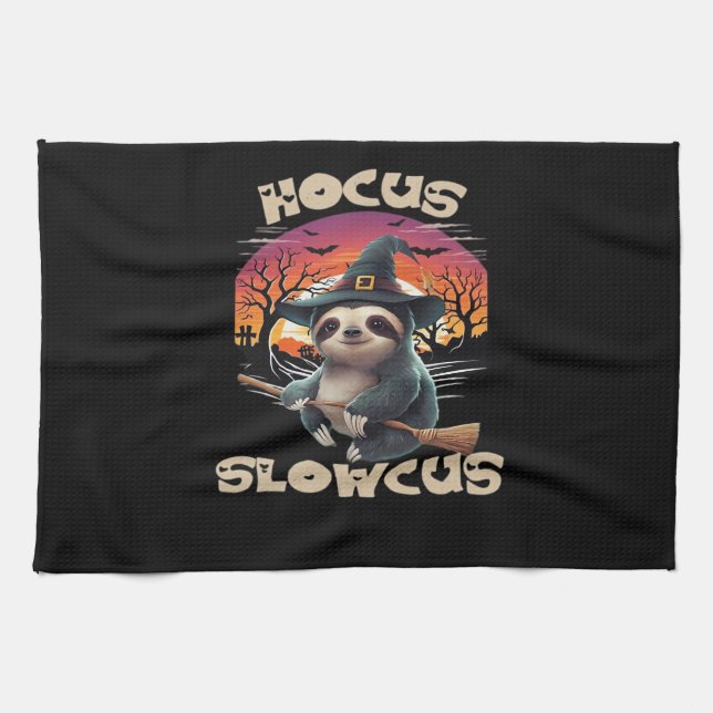 Paño De Cocina Hocus Slowcus Sloth amantes del disfraz de Hallowe (Horizontal)