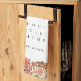 Paño De Cocina Hogar Dulce Hogar Acuarela Árboles de Otoño