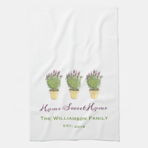 Paño De Cocina Hogar dulce hogar elegante monograma de familia