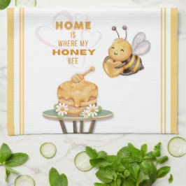 Paño De Cocina Hogar es Donde Está Mi Abeja
