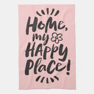 Paño De Cocina ¡HOGAR, mi lugar feliz! Moda de moda francesa rosa