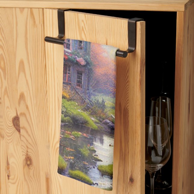 Paño De Cocina Hogares/arroyos/bosques/pintura (Pliegue de tercios)
