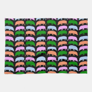 Paño De Cocina Hogares multicolores Naranja Kitche azul verde ros