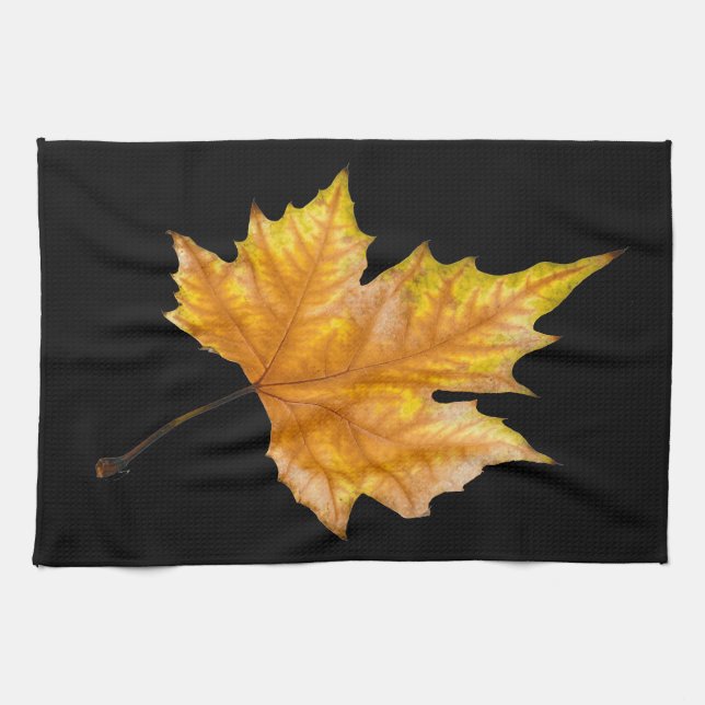 Paño De Cocina Hoja de arce del otoño (Horizontal)
