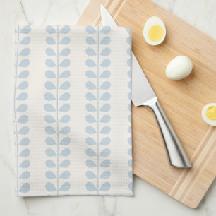 Paño De Cocina Hoja de raya azul claro