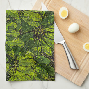 Paño De Cocina Hojas brillantes a la luz del sol