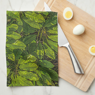Paño De Cocina Hojas brillantes a la luz del sol