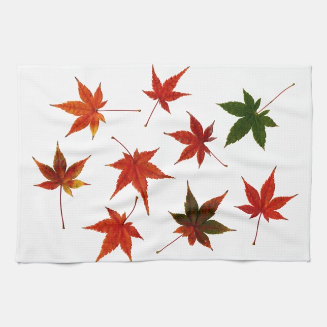 Paño De Cocina Hojas de arce japonesas (Horizontal)