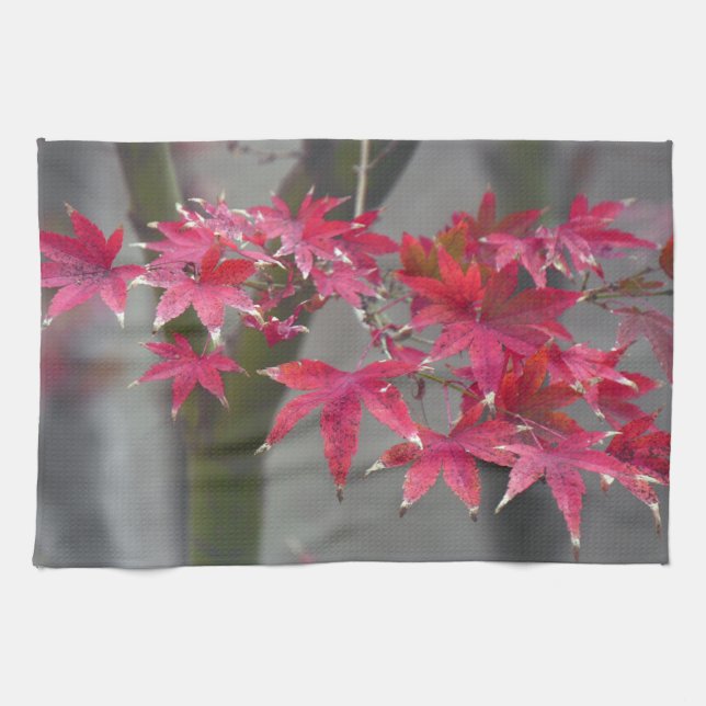 Paño De Cocina Hojas de arce japonesas (Horizontal)
