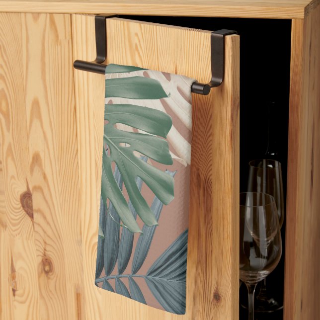 Paño De Cocina Hojas de la selva tropical Monstera 2 (Pliegue de tercios)
