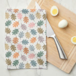 Paño De Cocina Hojas de otoño<br><div class="desc">Un diseño de hojas adorable, estilizado y moderno inspirado en la temporada de otoño o de Acción de Gracias. Este patrón presenta hojas de roble abstractas en colores divertidos y no tradicionales.</div>
