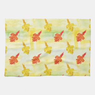 Paño De Cocina hojas de otoño de acuarela