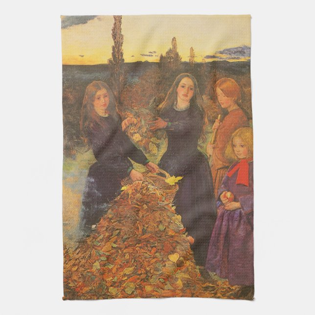 Paño De Cocina Hojas de otoño de Sir John Everett Millais (Vertical)