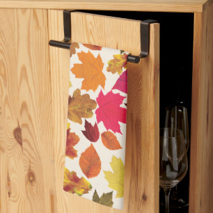 Paño De Cocina Hojas de otoño en colores de otoño 