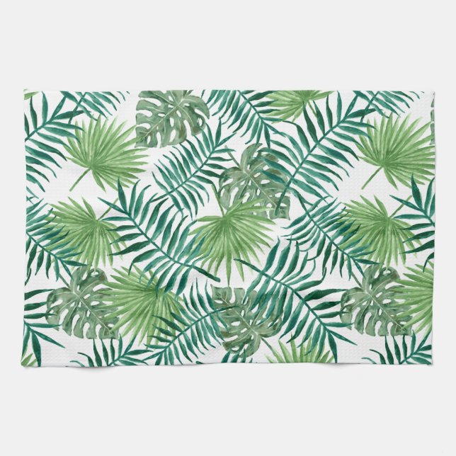Paño De Cocina Hojas de palma tropicales (Horizontal)