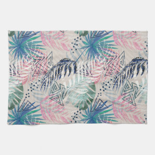 Paño De Cocina Hojas de palma, tropicales, botánicas, hojas, jung