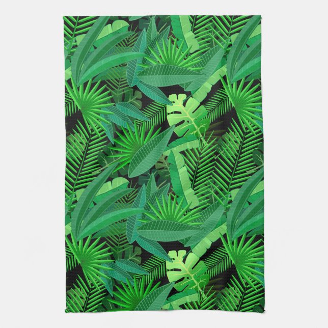 Paño De Cocina Hojas de palmeras tropicales (Vertical)