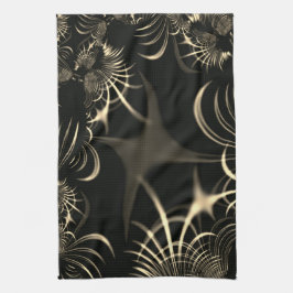 Paño De Cocina ¿Hojas de pasto seco o espinas torcidas? Color caq