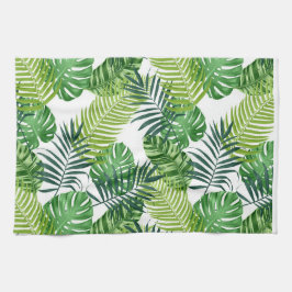 Paño De Cocina Hojas tropicales verdes