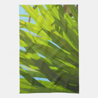 Paño De Cocina Hojas Verdes, Luz Solar y Cielo Azul