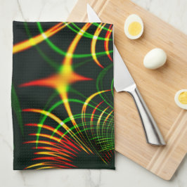 Paño De Cocina Hojas verdes virtuales, "espina rojiza"