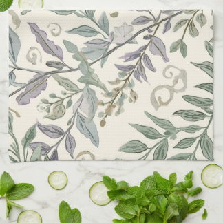 Paño De Cocina Hojas y follaje botánico verde