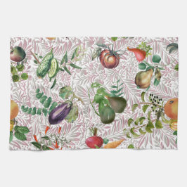 Paño de cocina hojas y frutas