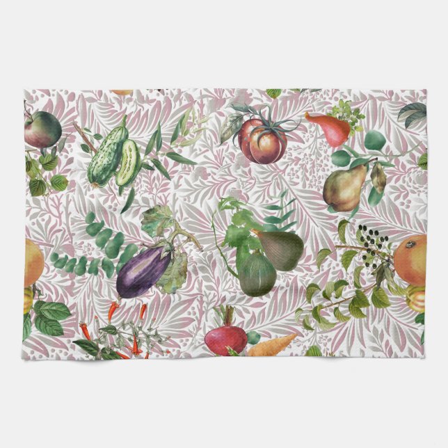 Paño de cocina hojas y frutas (Horizontal)