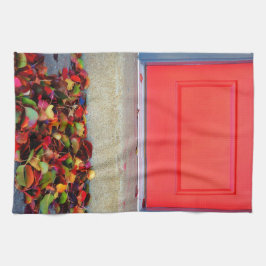 Paño De Cocina Hojas y puerta