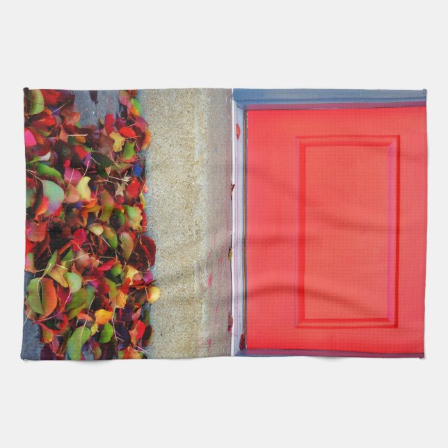 Paño De Cocina Hojas y puerta (Horizontal)