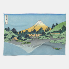 Paño De Cocina Hokusai - El Monte Fuji reflexiona en el lago Kawa